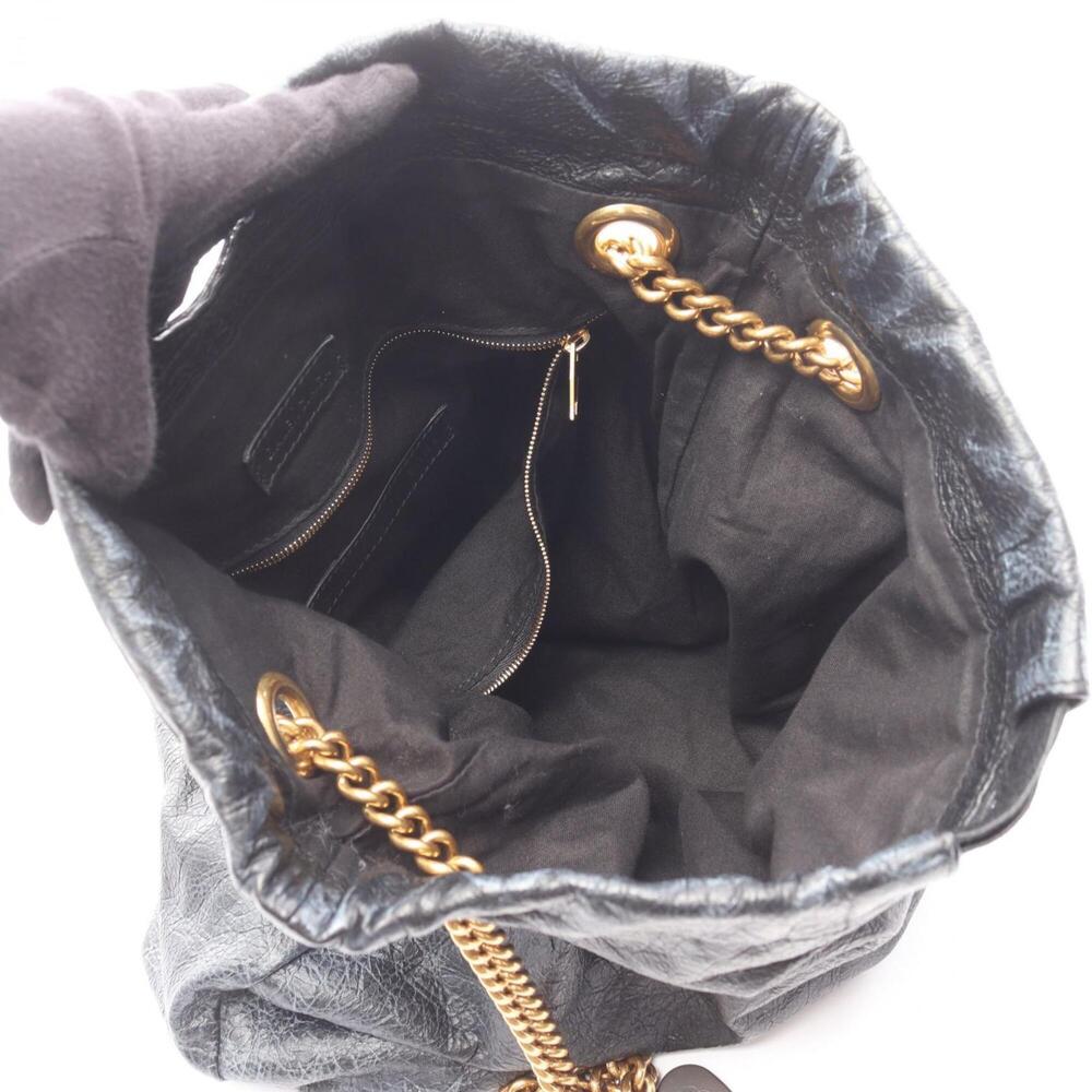 Balenciaga Crush Tote Bag/Handbag with Souvenir Charm, Leather, Women's, Blac... - Picture 3 of 7
